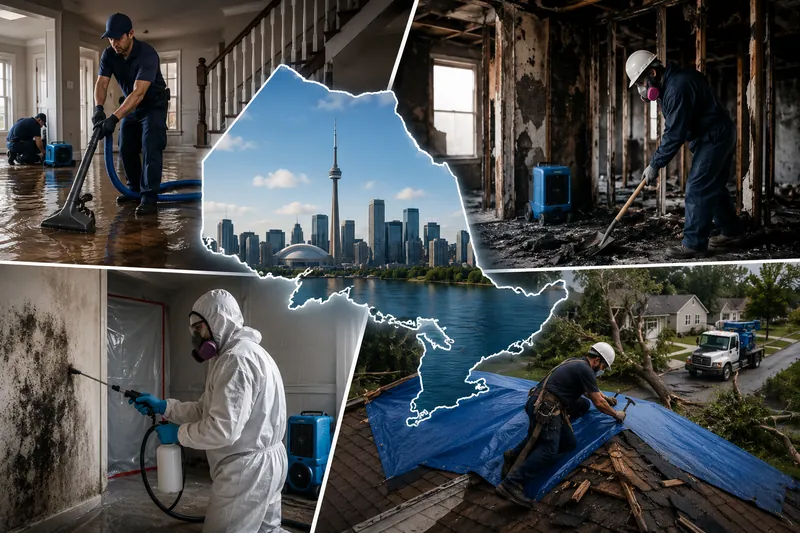 Disaster restoration services in action in Ontario
